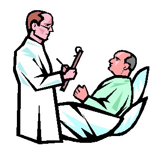 patient en arts in ziekenhuis